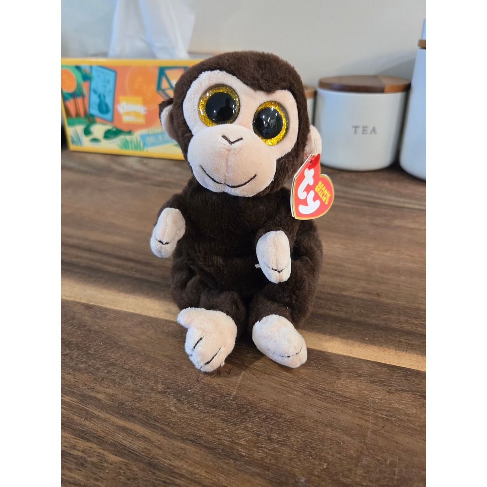 Ty Beanie Bellies Matteo the Monkey Brown Plush Stuffed Animal Gold Eyes 2023